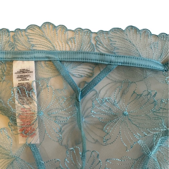 Bluebella- Alula Briefs XXXL light-blue sheer flowers mesh lace trim - Picture 9 of 12
